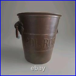 Seau à champagne Ancien vintage Signé Pol Roger par Argit 1920 Art Déco Nouveau