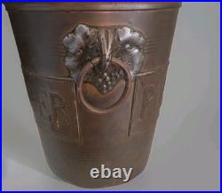 Seau à champagne Ancien vintage Signé Pol Roger par Argit 1920 Art Déco Nouveau