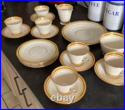 Service à thé Art Déco rare, modèle numéroté, pièce de collection