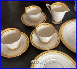 Service à thé Art Déco rare, modèle numéroté, pièce de collection