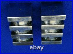 Service moderniste art déco sel poivre salt pepper silverplate style adnet