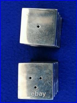 Service moderniste art déco sel poivre salt pepper silverplate style adnet
