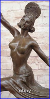 Signée Art Déco Bronze Érotique Danseuse Statue Musée Qualité Fonte Collection Signée Art Déco Bronze Érotique Danseuse Statue Musée Qualité Fonte Collection