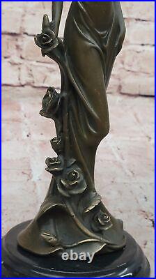 Signée Kassin Bronze Sexy Nymphe Sculpture Art Déco Collection Debout Femme Fi