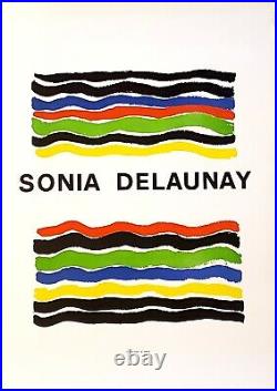 Sonia Delaunay/1970/Lithographie affiche/Mourlot/Paris/ART/Déco/Rare/Collection