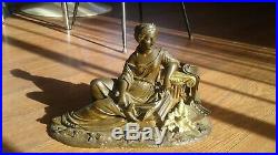 Statue BRONZE french girl vintage collection 19eme