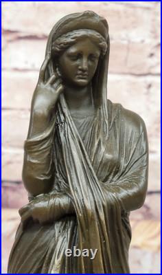 Statue De Collection En Bronze Femme Signée J. Patoue Vintage Art Déco