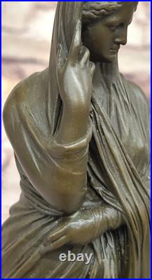 Statue De Collection En Bronze Femme Signée J. Patoue Vintage Art Déco