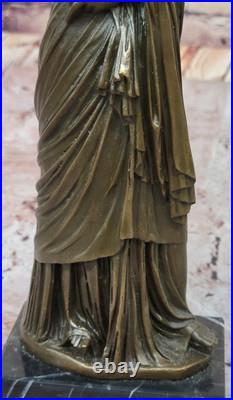 Statue De Collection En Bronze Femme Signée J. Patoue Vintage Art Déco