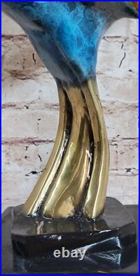 Statue De Coq Vintage Sculpture En Bronze Anglais Édition De Collection Art Déco