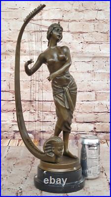 Statue De Musicien En Bronze Art Déco Ouvre D'Art De Collection Détailée