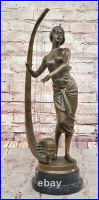 Statue De Musicien En Bronze Art Déco Ouvre D'Art De Collection Détailée