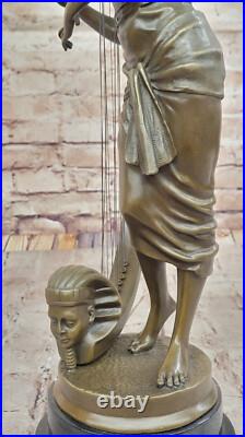 Statue De Musicien En Bronze Art Déco Ouvre D'Art De Collection Détailée