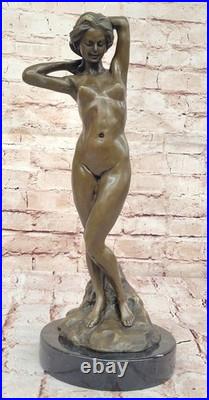 Statue En Bronze Mavchi De Collection Nymphe Nue Art Déco Sculpture Moderne