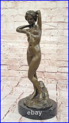 Statue En Bronze Mavchi De Collection Nymphe Nue Art Déco Sculpture Moderne