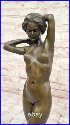 Statue En Bronze Mavchi De Collection Nymphe Nue Art Déco Sculpture Moderne
