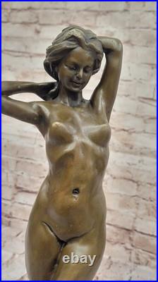 Statue En Bronze Mavchi De Collection Nymphe Nue Sculpture Art Déco Moderne