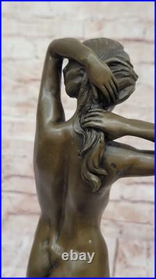 Statue En Bronze Mavchi De Collection Nymphe Nue Sculpture Art Déco Moderne