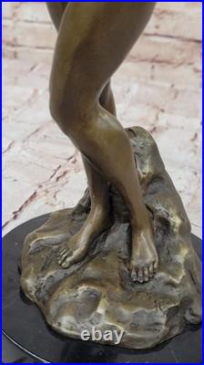 Statue En Bronze Mavchi De Collection Nymphe Nue Sculpture Art Déco Moderne