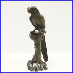Statue Perroquet Oiseau Animalier Style Art Deco Style Art Nouveau Bronze massif