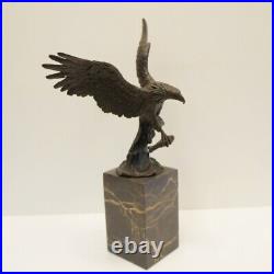 Statue Sculpture Aigle Oiseau Animalier Style Art Deco Style Art Nouveau Bronze