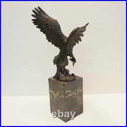 Statue Sculpture Aigle Oiseau Animalier Style Art Deco Style Art Nouveau Bronze