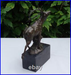 Statue Sculpture Cerf Animalier Chasse Style Art Deco Style Art Nouveau Bronze m Statue Sculpture Cerf Animalier Chasse Style Art Deco Style Art Nouveau Bronze m