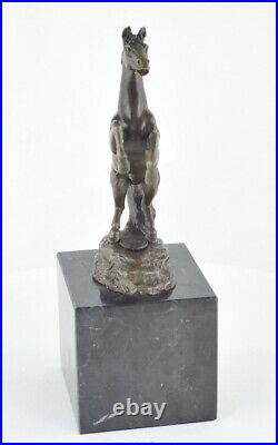 Statue Sculpture Cheval Animalier Style Art Deco Style Art Nouveau Bronze massif