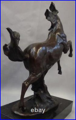 Statue Sculpture Cheval Animalier Style Art Deco Style Art Nouveau Bronze massif