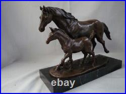 Statue Sculpture Cheval Poulain Animalier Style Art Deco Style Art Nouveau Bronz