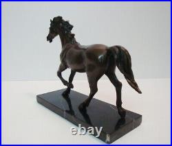 Statue Sculpture Cheval Poulain Animalier Style Art Deco Style Art Nouveau Bronz