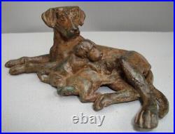 Statue Sculpture Chien Animalier Chasse Style Art Deco Style Art Nouveau Bronze