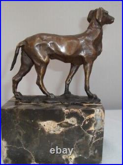 Statue Sculpture Chien Animalier Chasse Style Art Deco Style Art Nouveau Bronze