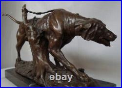 Statue Sculpture Chien Animalier Chasse Style Art Deco Style Art Nouveau Bronze