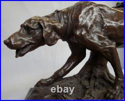 Statue Sculpture Chien Animalier Chasse Style Art Deco Style Art Nouveau Bronze