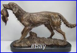 Statue Sculpture Chien Chasse Animalier Style Art Deco Style Art Nouveau Bronze