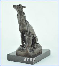 Statue Sculpture Chien Chasse Animalier Style Art Deco Style Art Nouveau Bronze