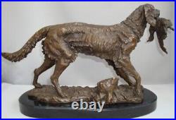 Statue Sculpture Chien Chasse Animalier Style Art Deco Style Art Nouveau Bronze