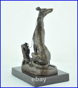 Statue Sculpture Chien Chasse Animalier Style Art Deco Style Art Nouveau Bronze