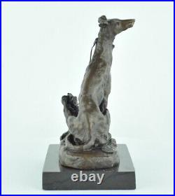 Statue Sculpture Chien Chasse Animalier Style Art Deco Style Art Nouveau Bronze