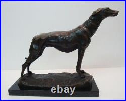 Statue Sculpture Chien Levrier Animalier Chasse Style Art Deco Style Art Nouveau