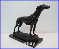 Statue Sculpture Chien Levrier Animalier Chasse Style Art Deco Style Art Nouveau