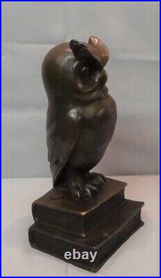 Statue Sculpture Chouette Hibou Oiseau Animalier Style Art Deco Style Art Nouvea