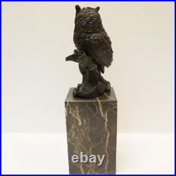 Statue Sculpture Chouette Hibou Oiseau Animalier Style Art Deco Style Art Nouvea