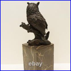 Statue Sculpture Chouette Hibou Oiseau Animalier Style Art Deco Style Art Nouvea