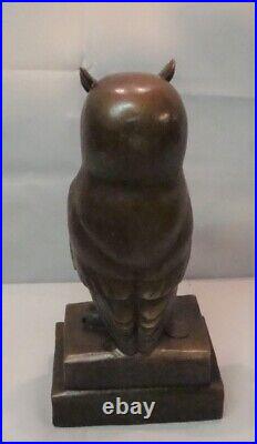 Statue Sculpture Chouette Hibou Oiseau Animalier Style Art Deco Style Art Nouvea