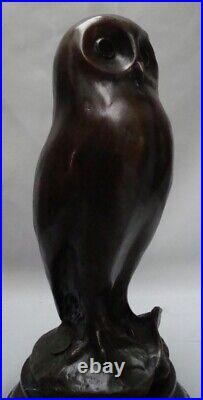 Statue Sculpture Chouette Hibou Oiseau Animalier Style Art Deco Style Art Nouvea