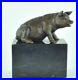 Statue-Sculpture-Cochon-Animalier-Style-Art-Deco-Bronze-massif-Signe-01-mjjf