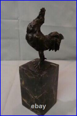 Statue Sculpture Coq Oiseau Animalier Style Art Deco Style Art Nouveau Bronze ma