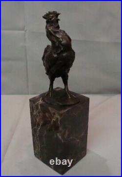 Statue Sculpture Coq Oiseau Animalier Style Art Deco Style Art Nouveau Bronze ma